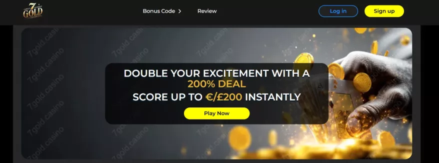 7gold Casino welkomstbonus 200% tot €1.500 plus 300 gratis spins — pak je bonus nu